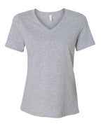 Women's Relaxed Heather CVC V-Neck Tee | 6405CVC