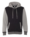 Unisex Heavyweight Varsity Full-Zip Hooded Sweatshirt | IND45UVZ