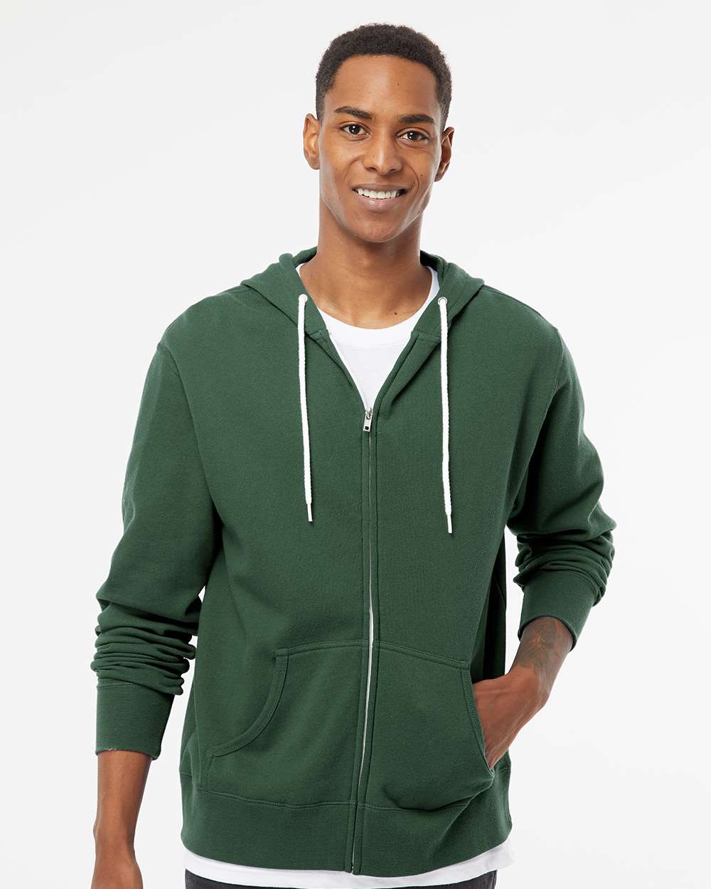 Unisex Lightweight Full-Zip Hooded Sweatshirt | AFX90UNZ