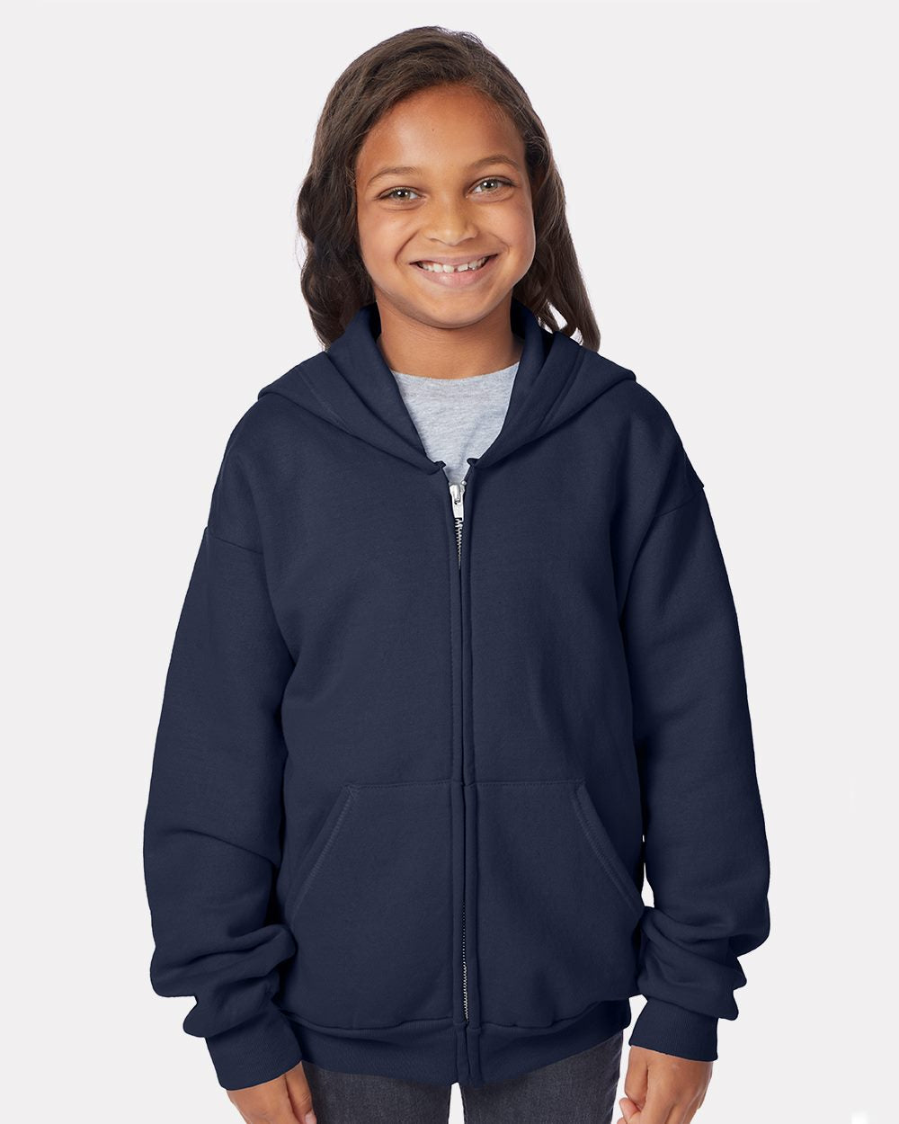 Youth EcoSmart® Full-Zip Hooded Sweatshirt | P480