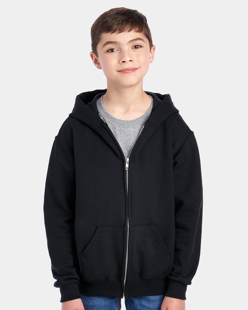 Youth NuBlend® Full-Zip Hooded Sweatshirt | 993BR