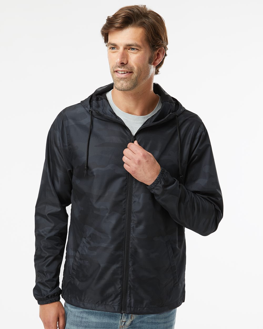 Men's Lightweight Windbreaker Full-Zip Jacket | EXP54LWZ