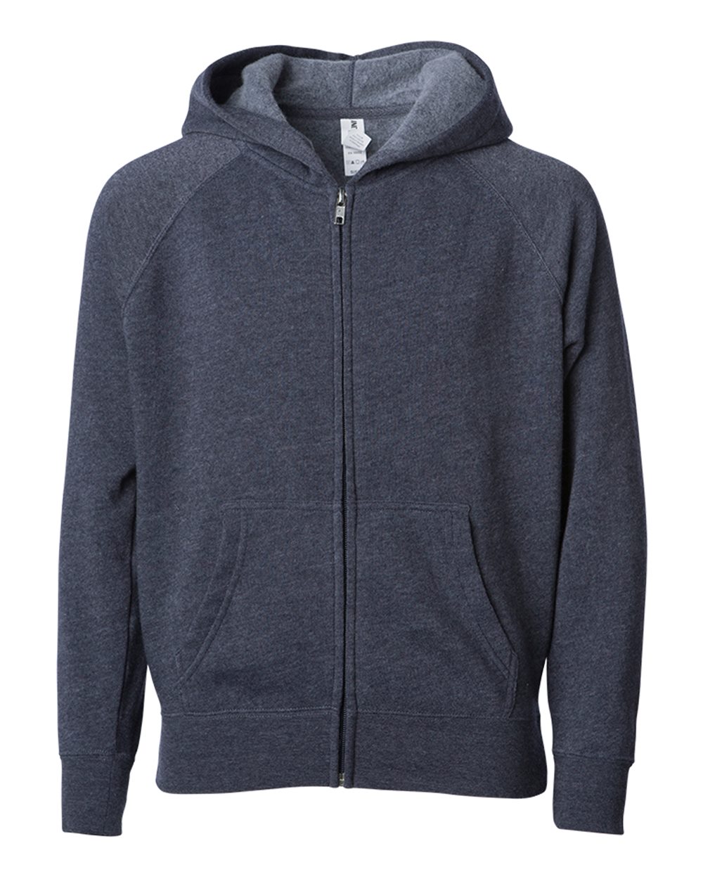 Independent Trading Co. PRM10TSBZ Toddler Lightweight Special Blend Raglan Zip Hood - Midnight