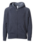 Independent Trading Co. PRM10TSBZ Toddler Lightweight Special Blend Raglan Zip Hood - Midnight