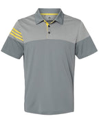 Men's Heathered 3-Stripes Colorblocked Polo | A213