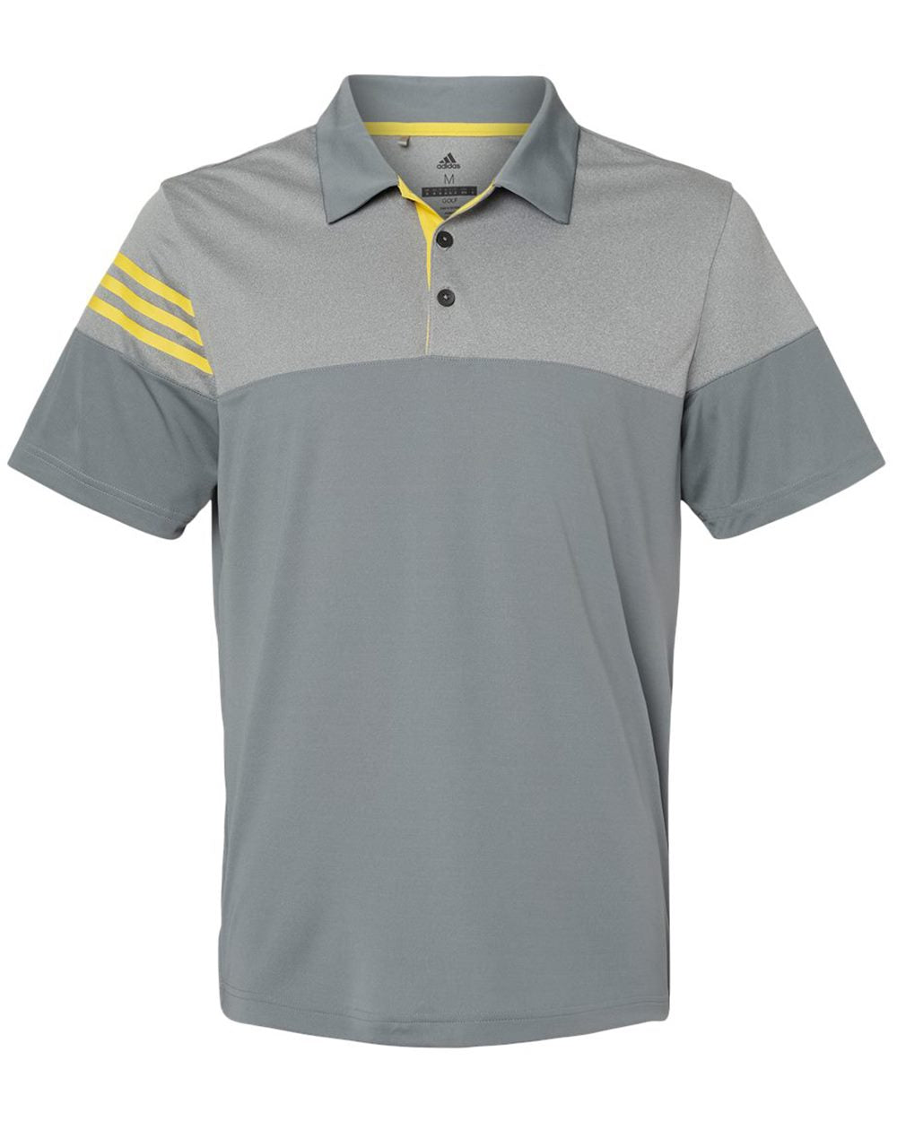Men's Heathered 3-Stripes Colorblocked Polo | A213