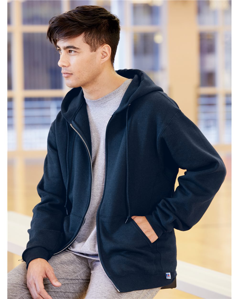 Unisex Dri Power® Full-Zip Hooded Sweatshirt | 697HBM