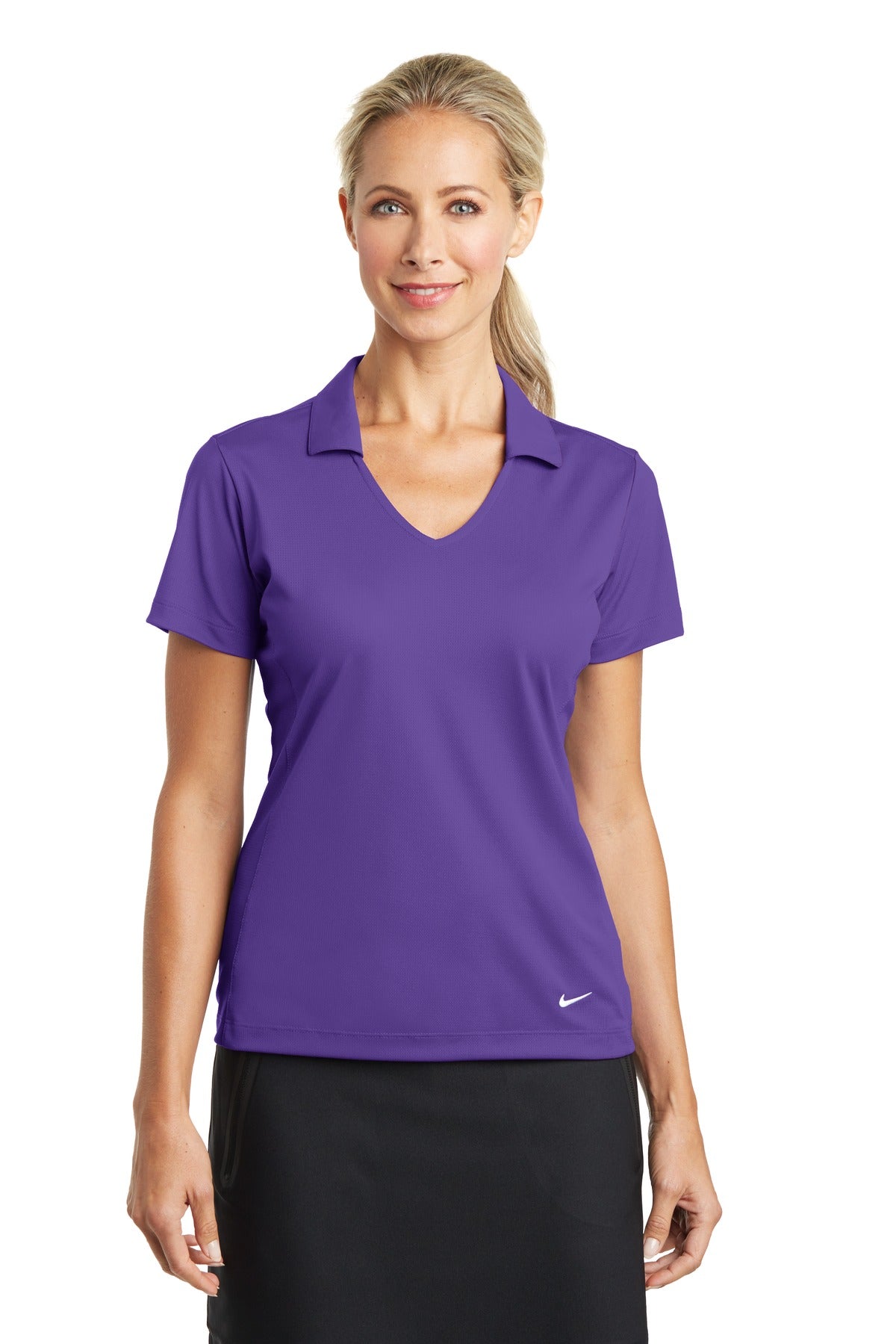 Nike 637165 Women's Dri-FIT Vertical Mesh Polo
