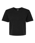 Camiseta de corte cuadrado para mujer, teñida en prenda, de peso pesado | 3023CL