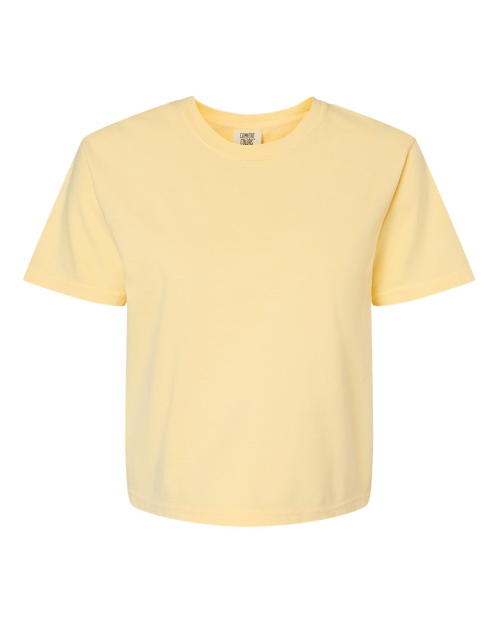 Camiseta de corte cuadrado para mujer, teñida en prenda, de peso pesado | 3023CL