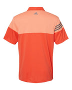 Men's Heathered 3-Stripes Colorblocked Polo | A213