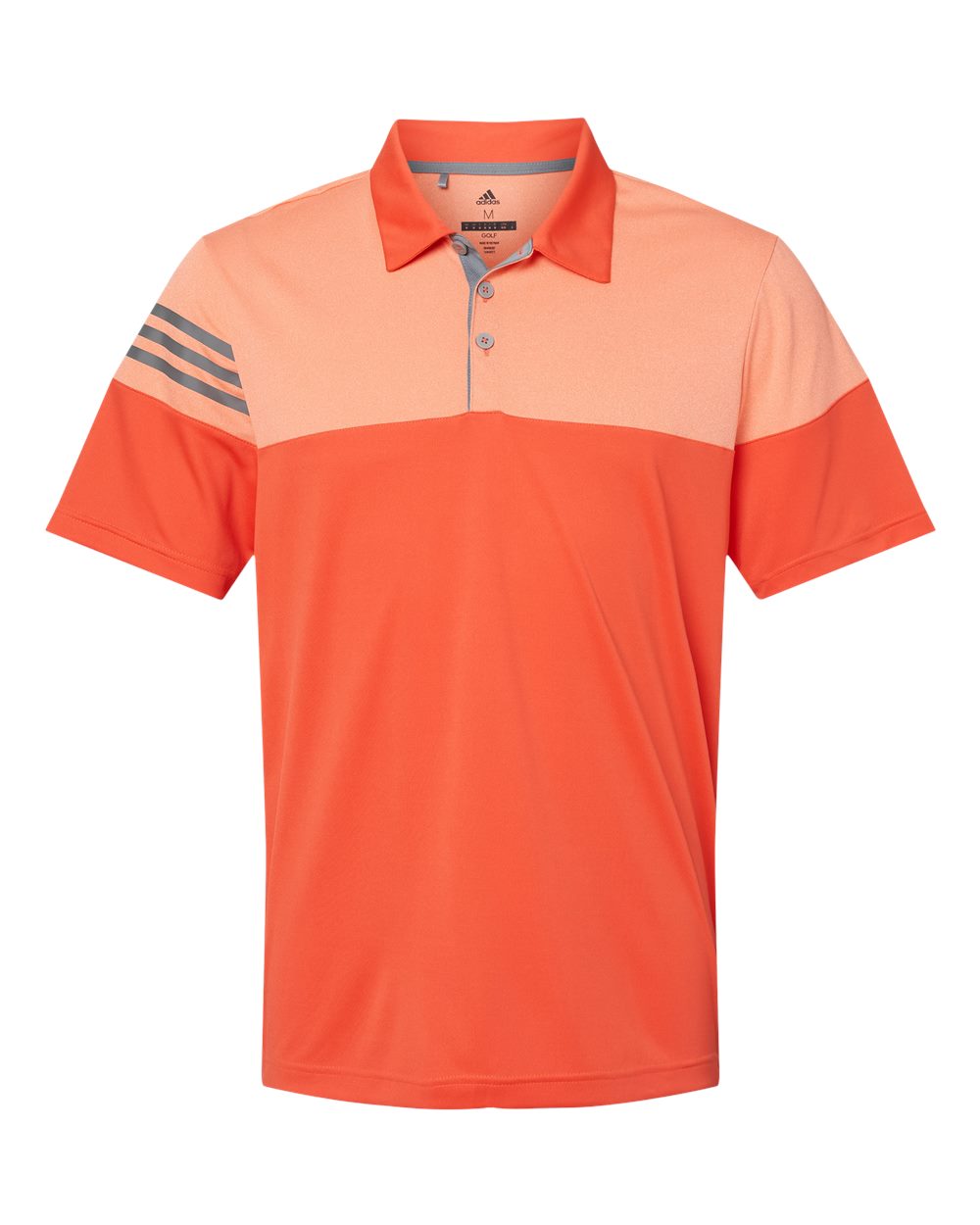 Men's Heathered 3-Stripes Colorblocked Polo | A213