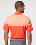 Men's Heathered 3-Stripes Colorblocked Polo | A213