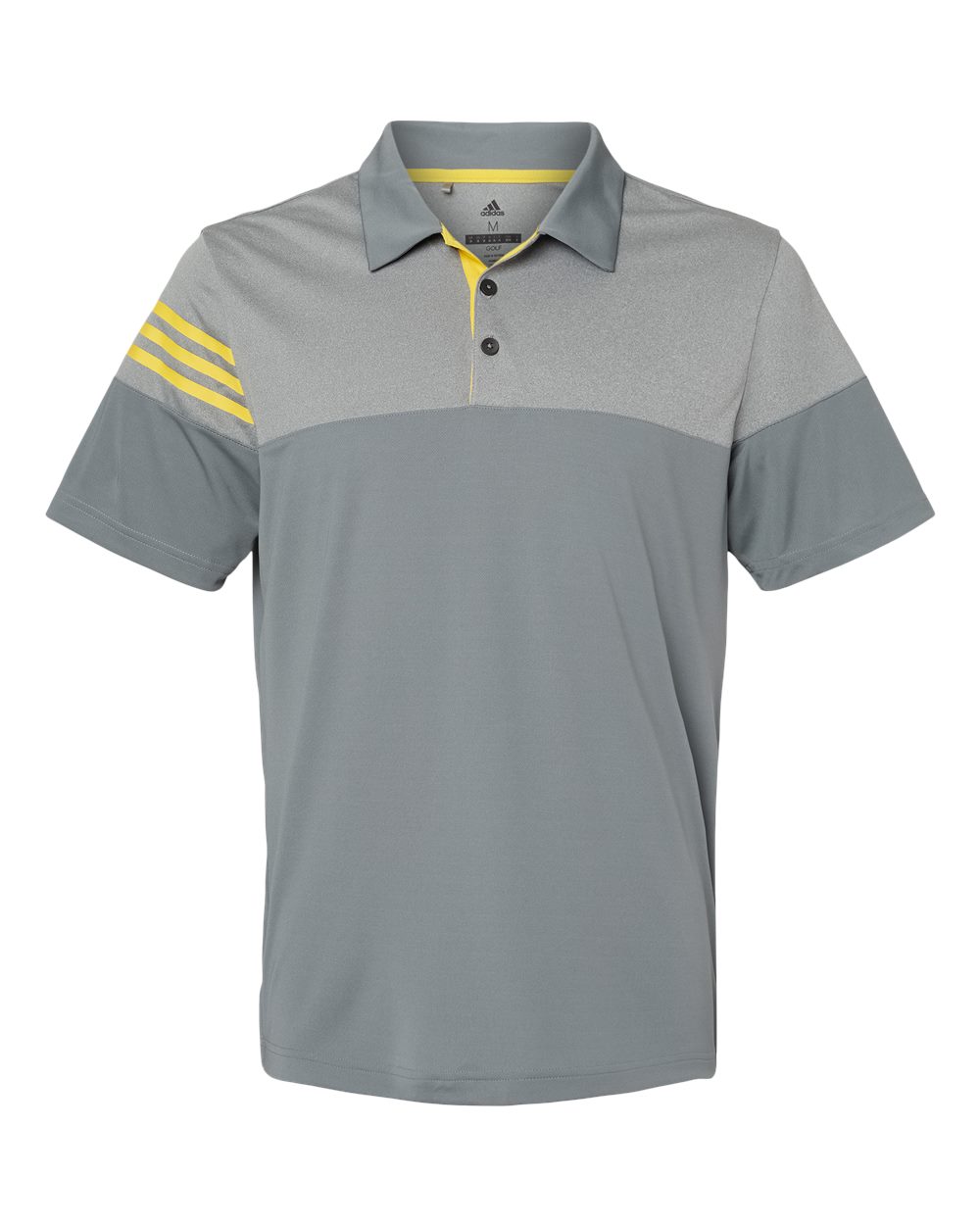 Men's Heathered 3-Stripes Colorblocked Polo | A213