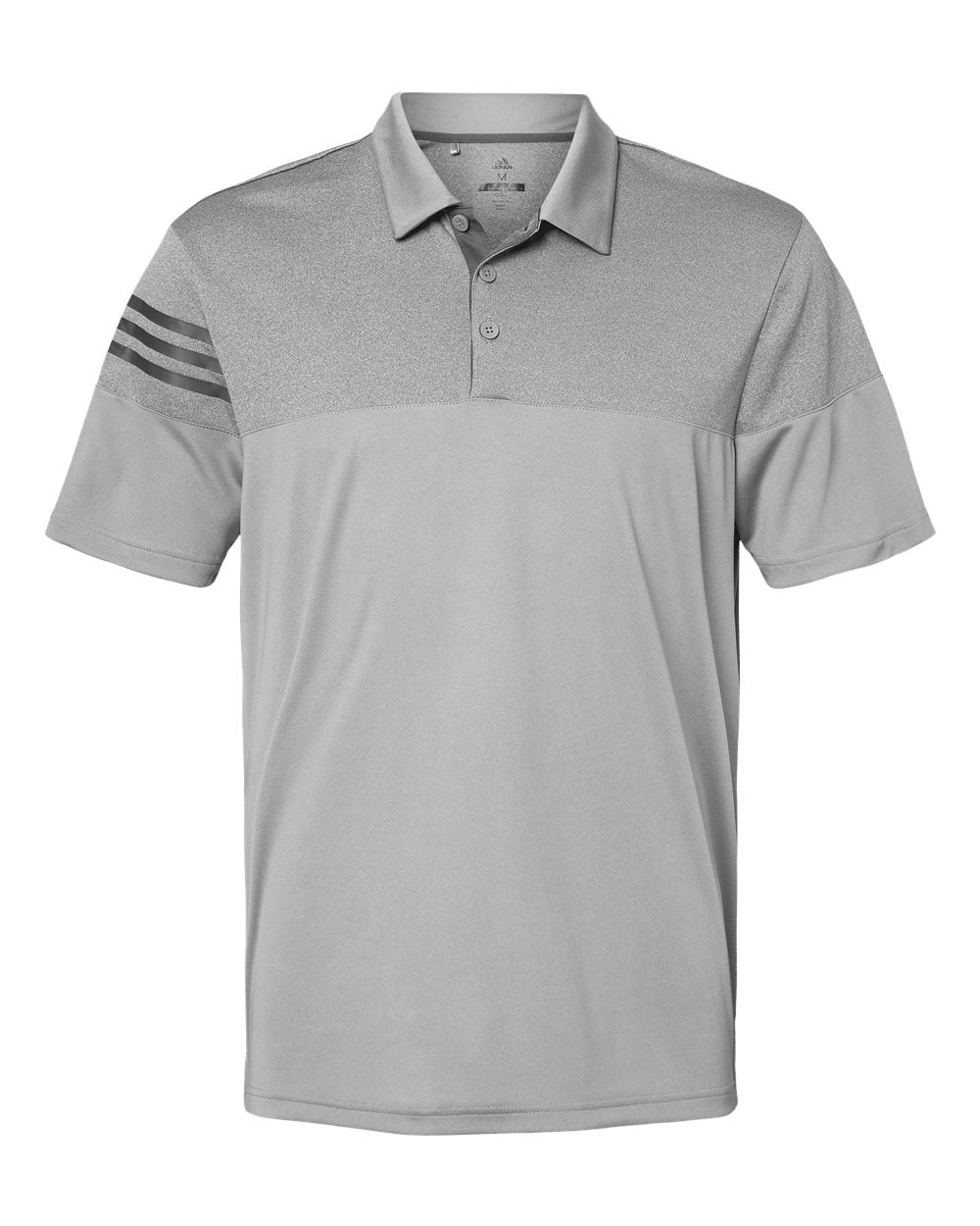 Men's Heathered 3-Stripes Colorblocked Polo | A213