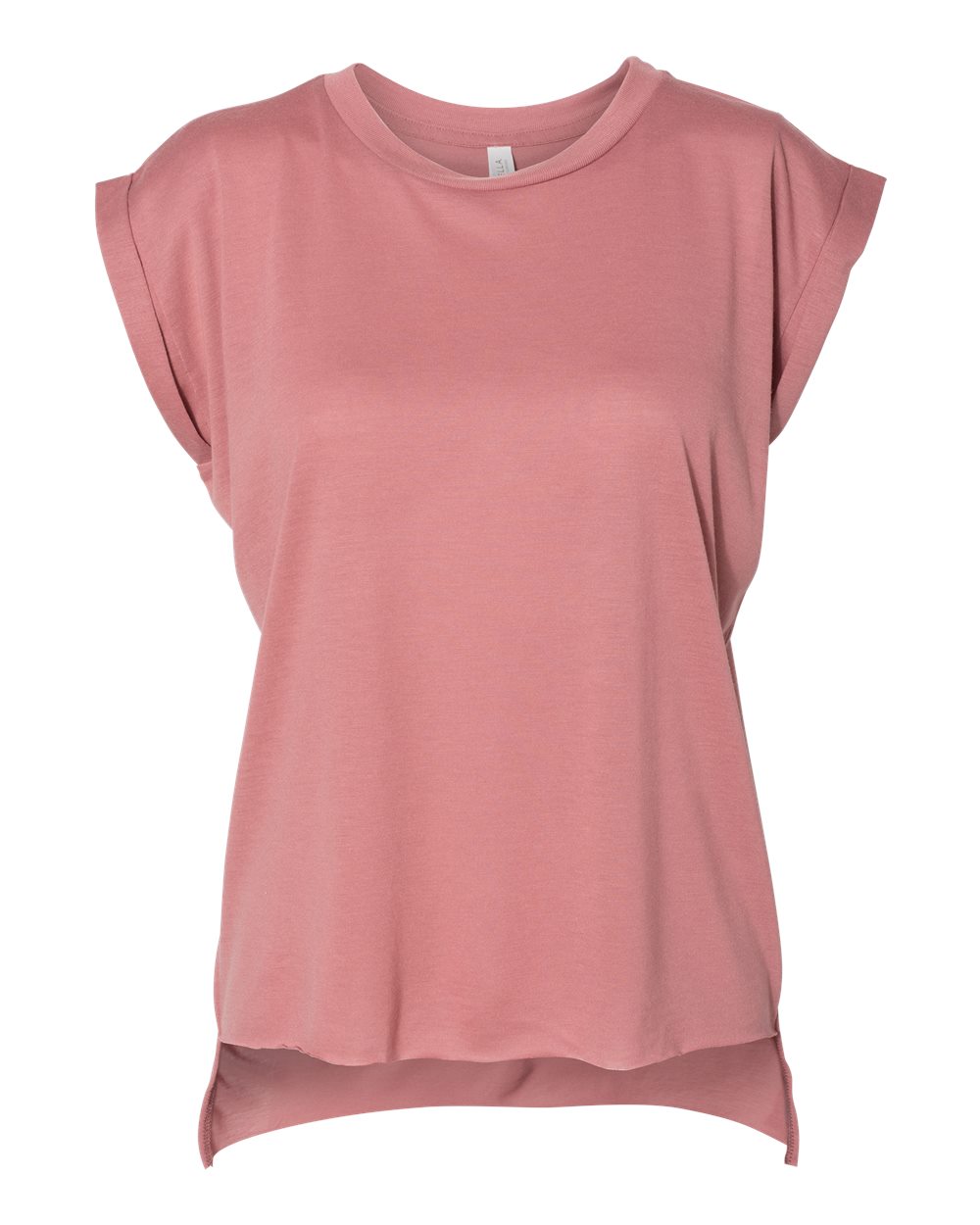 Women’s Flowy Rolled Cuffs Muscle Tee | 8804