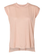 Women’s Flowy Rolled Cuffs Muscle Tee | 8804