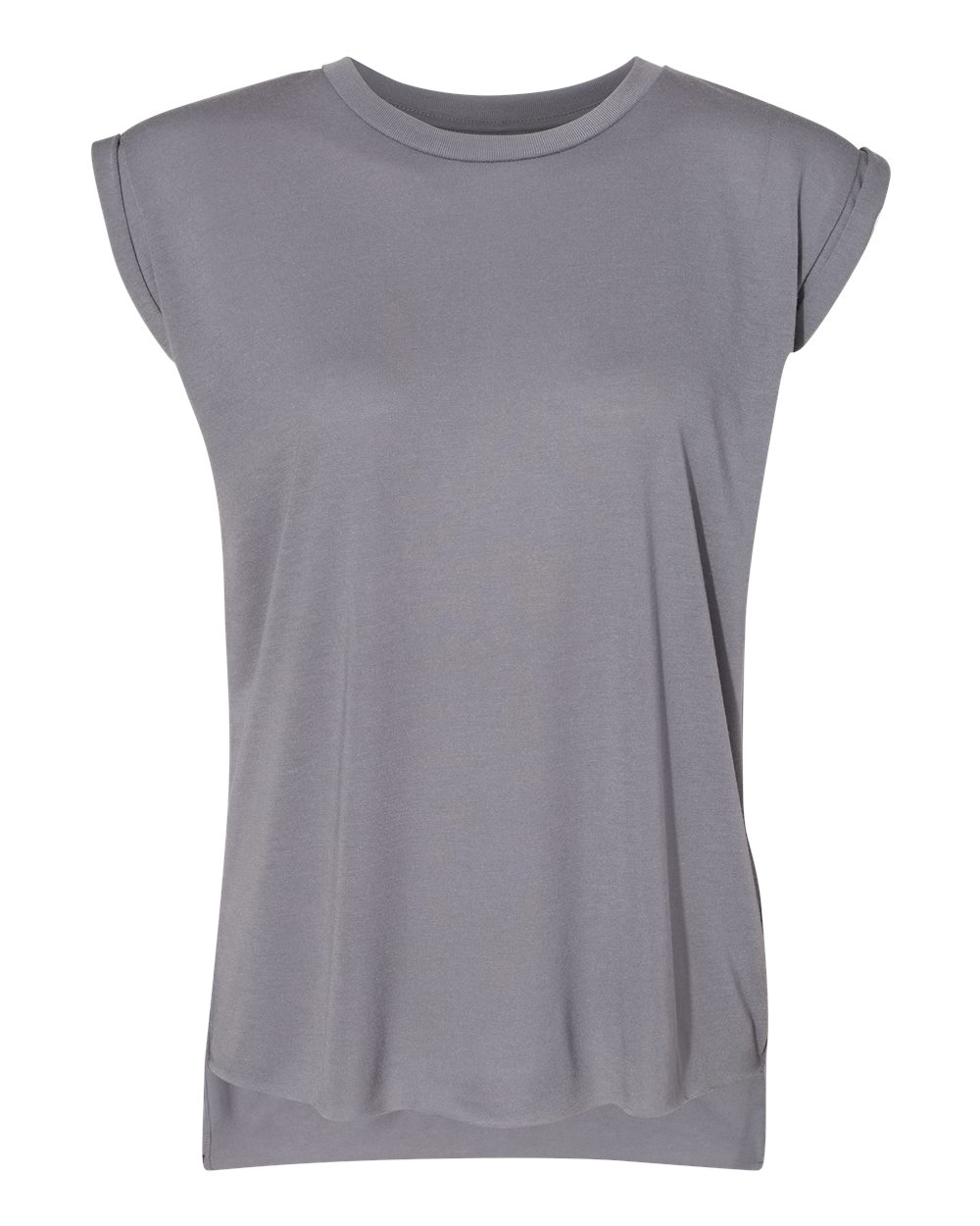 Women’s Flowy Rolled Cuffs Muscle Tee | 8804