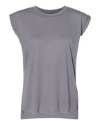Women’s Flowy Rolled Cuffs Muscle Tee | 8804