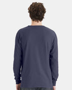 Unisex Garment-Dyed Long Sleeve T-Shirt With a Pocket | GDH250