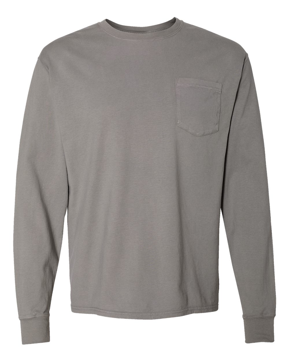 Unisex Garment-Dyed Long Sleeve T-Shirt With a Pocket | GDH250