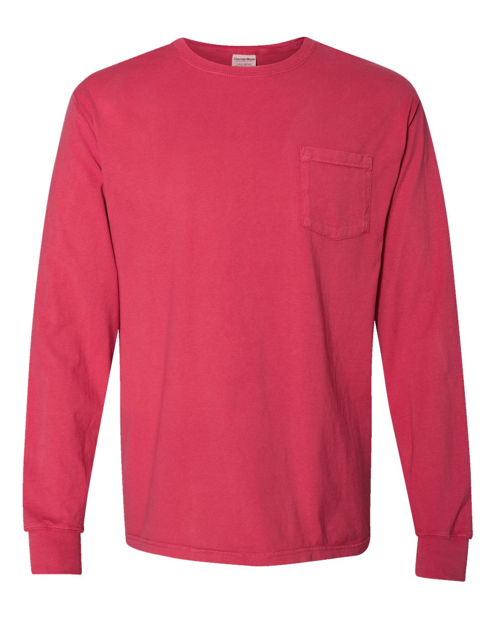 Unisex Garment-Dyed Long Sleeve T-Shirt With a Pocket | GDH250