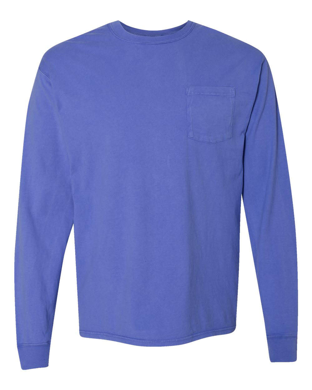 Unisex Garment-Dyed Long Sleeve T-Shirt With a Pocket | GDH250