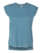 Women’s Flowy Rolled Cuffs Muscle Tee | 8804