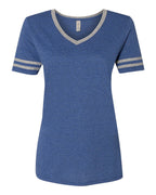 Women's Varsity Triblend V-Neck T-Shirt | 602WVR