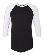 Unisex 50/50 Raglan Three-Quarter Sleeve Tee | BB453W