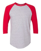 Unisex 50/50 Raglan Three-Quarter Sleeve Tee | BB453W