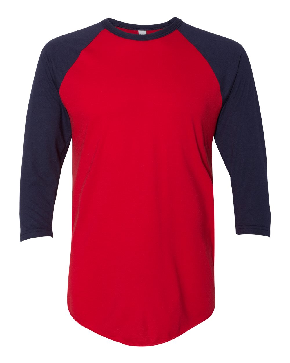 Unisex 50/50 Raglan Three-Quarter Sleeve Tee | BB453W