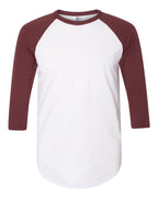 Unisex 50/50 Raglan Three-Quarter Sleeve Tee | BB453W