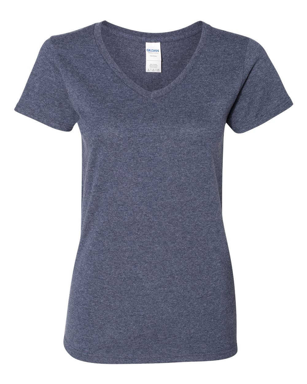 Camiseta de algodón pesado para mujer con cuello en V | 5V00L