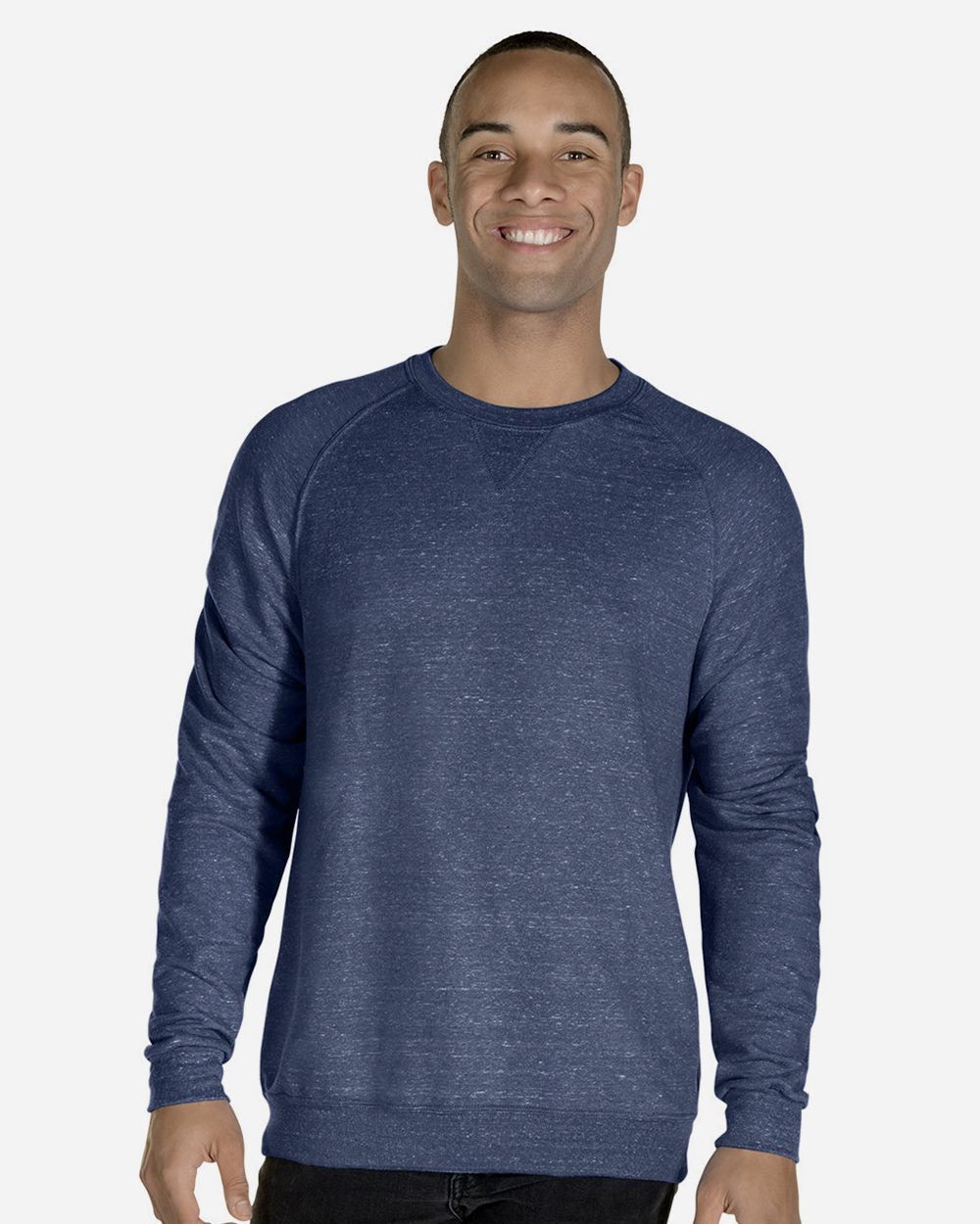 Unisex Snow Heather French Terry Crewneck Sweatshirt | 91MR