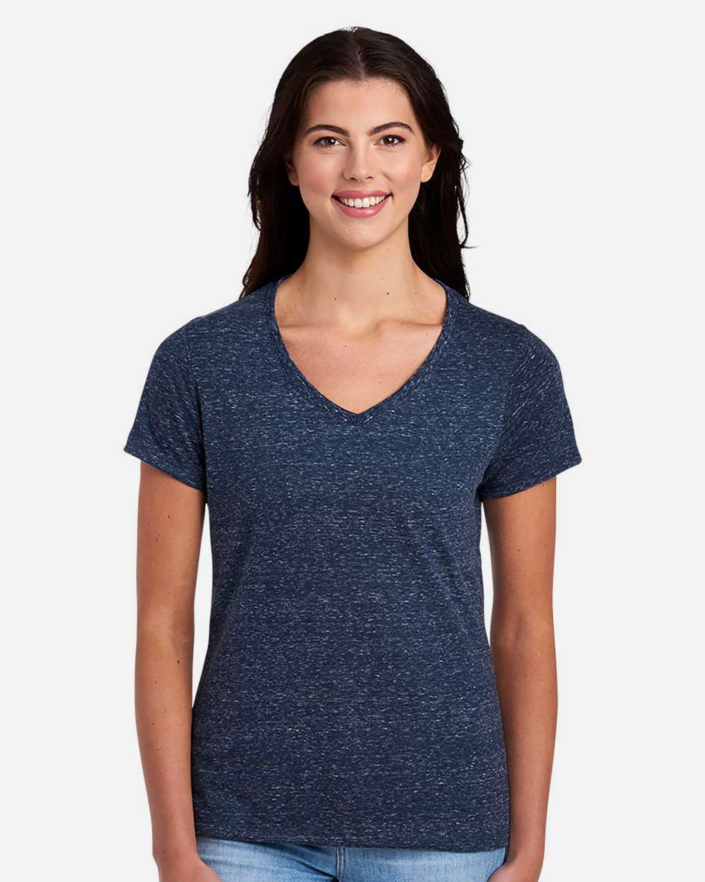 Women's Snow Heather Jersey V-Neck T-Shirt | 88WVR