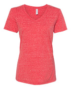 Women's Snow Heather Jersey V-Neck T-Shirt | 88WVR