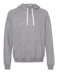 Jerzees 90MR Unisex Snow Heather French Terry Raglan Hooded Sweatshirt - Charcoal