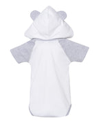 Infant Fine Jersey Raglan Bodysuit with Hood & Ears | 4417
