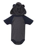 Infant Fine Jersey Raglan Bodysuit with Hood & Ears | 4417
