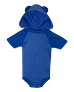 Infant Fine Jersey Raglan Bodysuit with Hood & Ears | 4417