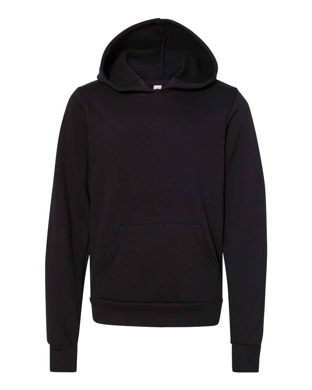 Bella + Canvas 3719Y Youth Sponge Fleece Hoodie Sweatshirt - Black