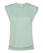 Women’s Flowy Rolled Cuffs Muscle Tee | 8804