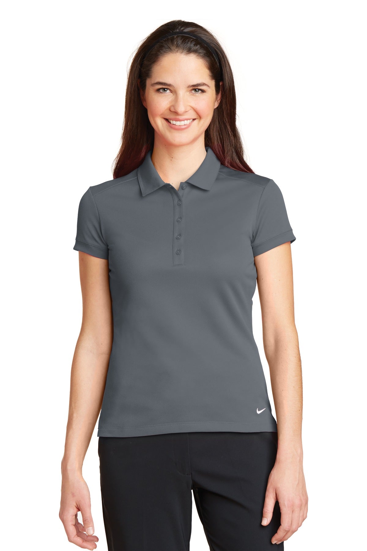 Nike 746100 Women's Dri-FIT Solid Icon Pique Modern Fit Polo