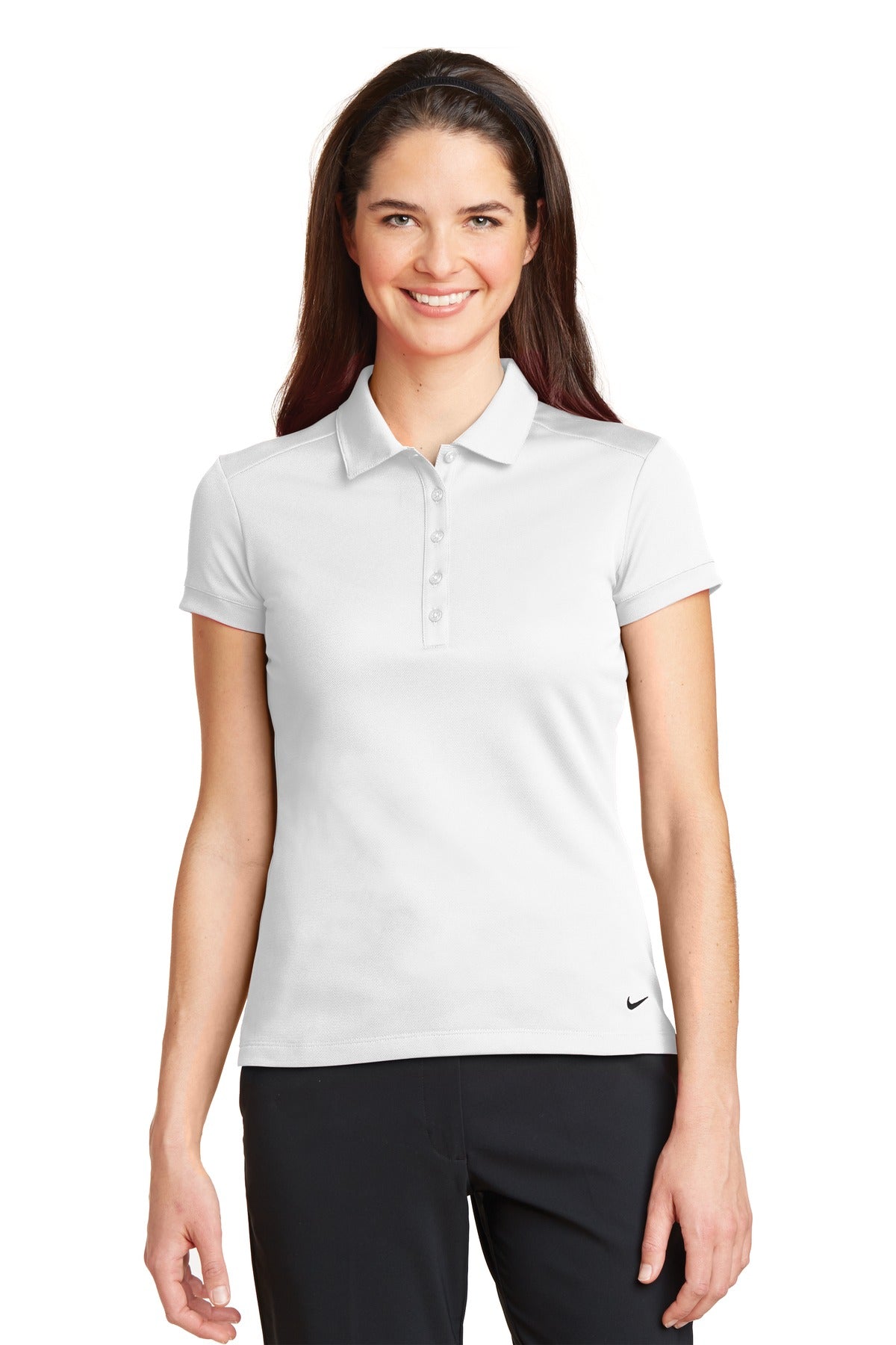 Nike 746100 Women's Dri-FIT Solid Icon Pique Modern Fit Polo