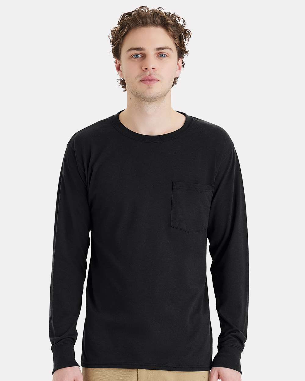 Unisex Workwear Long Sleeve Pocket T-Shirt | W120