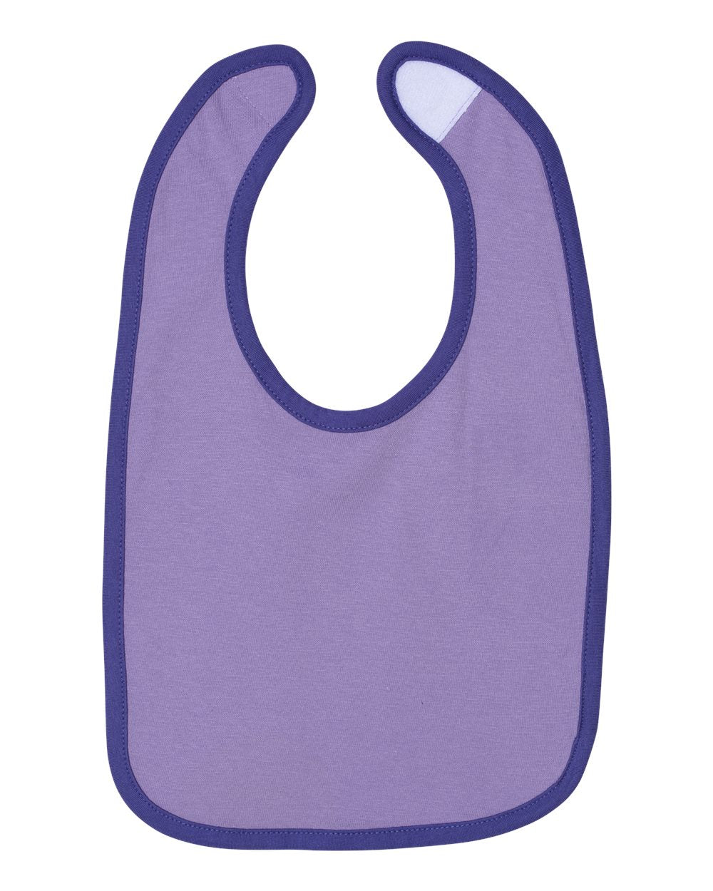 Rabbit Skins 1004 Infant Contrast Trim Premium Jersey Bib - Lavender/ Purple