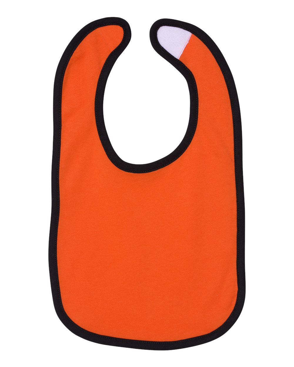Rabbit Skins 1004 Infant Contrast Trim Premium Jersey Bib - Orange/ Black