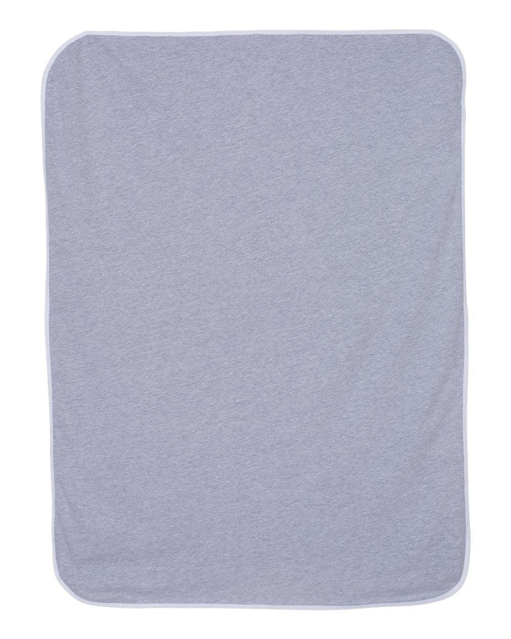 Rabbit Skins 1110 Premium Jersey Infant Blanket - Heather/ White