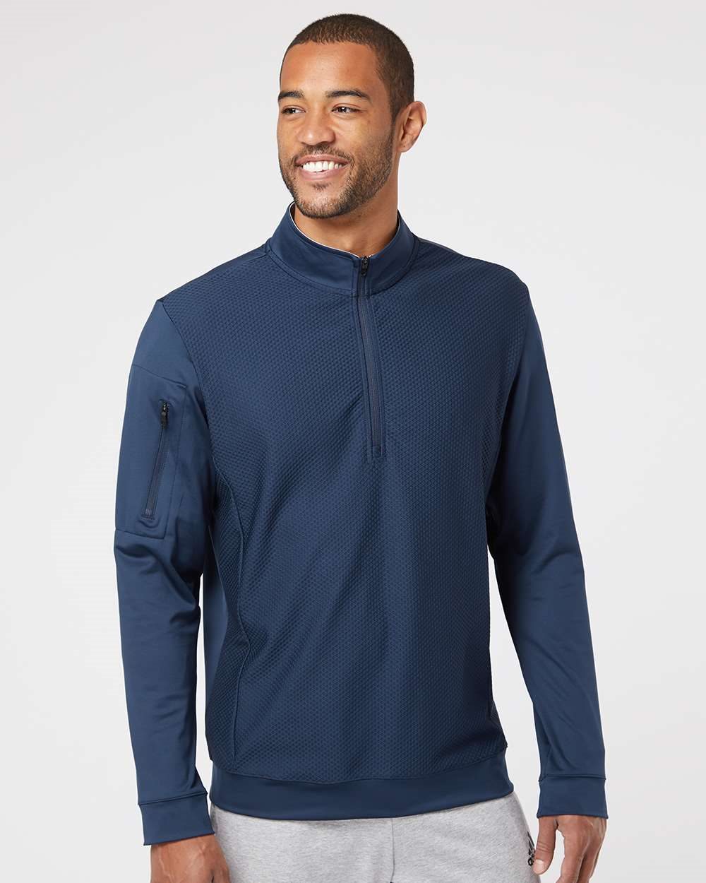 Men's Textured Quarter-Zip Pullover | A295